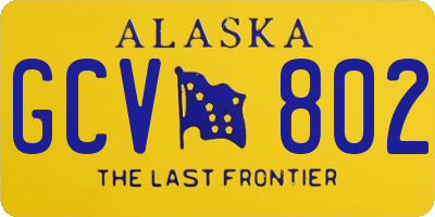 AK license plate GCV802