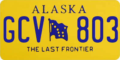 AK license plate GCV803