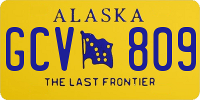 AK license plate GCV809
