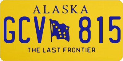 AK license plate GCV815