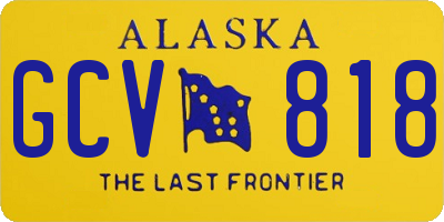 AK license plate GCV818