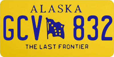AK license plate GCV832