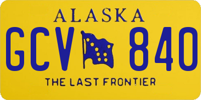 AK license plate GCV840
