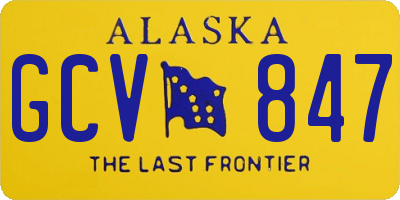 AK license plate GCV847