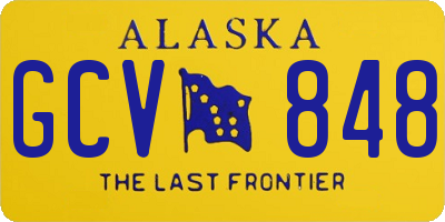 AK license plate GCV848