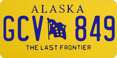 AK license plate GCV849