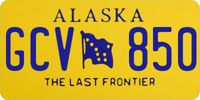 AK license plate GCV850