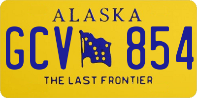 AK license plate GCV854