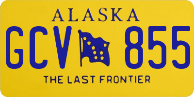 AK license plate GCV855