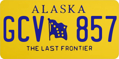 AK license plate GCV857