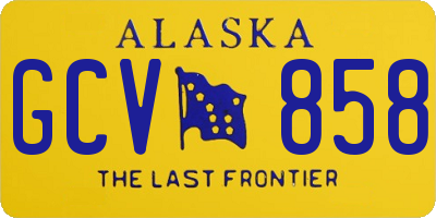 AK license plate GCV858