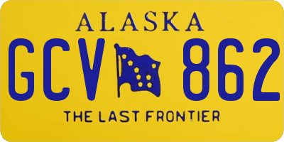AK license plate GCV862