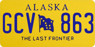 AK license plate GCV863