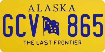 AK license plate GCV865