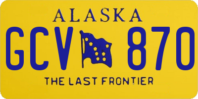 AK license plate GCV870