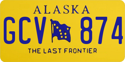 AK license plate GCV874