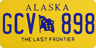 AK license plate GCV898