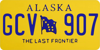 AK license plate GCV907