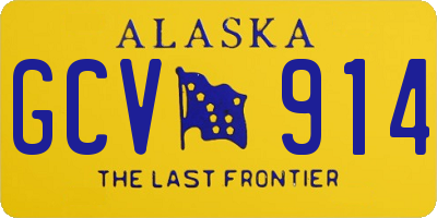 AK license plate GCV914