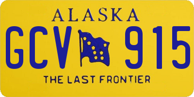 AK license plate GCV915