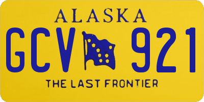AK license plate GCV921