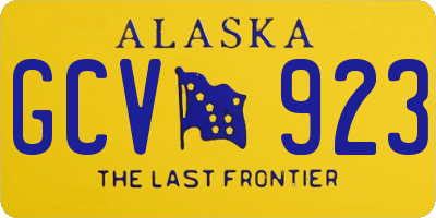 AK license plate GCV923