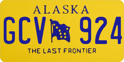 AK license plate GCV924