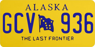 AK license plate GCV936