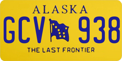AK license plate GCV938