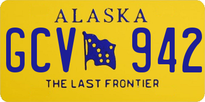 AK license plate GCV942