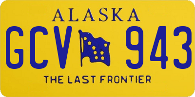 AK license plate GCV943