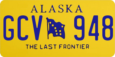 AK license plate GCV948