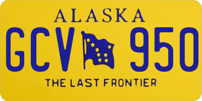 AK license plate GCV950
