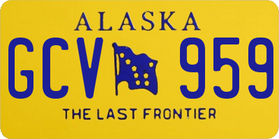 AK license plate GCV959