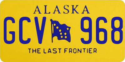 AK license plate GCV968