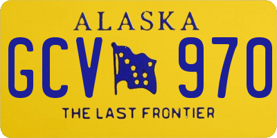 AK license plate GCV970