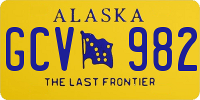 AK license plate GCV982