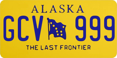 AK license plate GCV999
