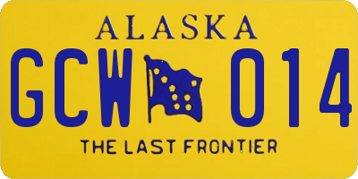 AK license plate GCW014