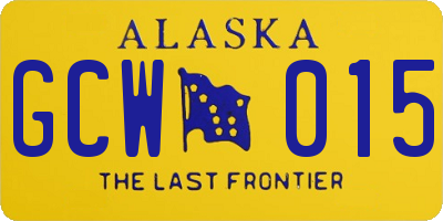 AK license plate GCW015