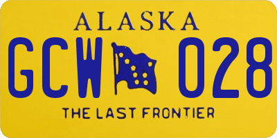AK license plate GCW028
