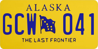 AK license plate GCW041