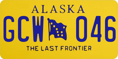 AK license plate GCW046
