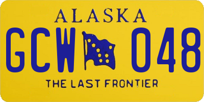 AK license plate GCW048