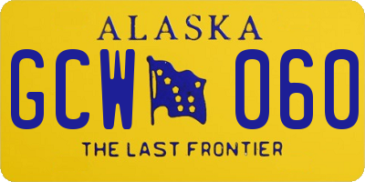 AK license plate GCW060