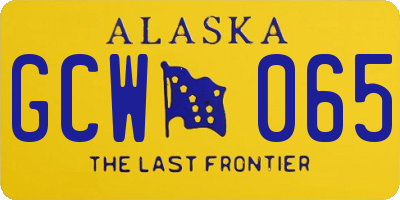 AK license plate GCW065