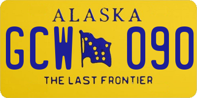 AK license plate GCW090