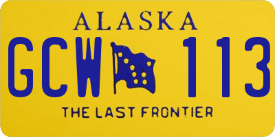 AK license plate GCW113