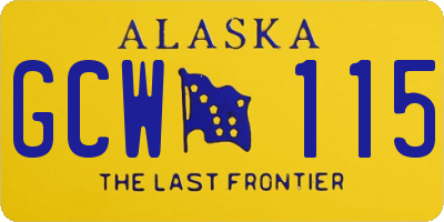 AK license plate GCW115