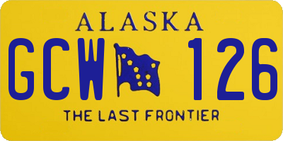AK license plate GCW126